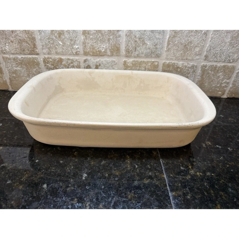Pampered‎ Chef 9x13 Baker Stone Pan Rectangle Casserole Lasagna Pan